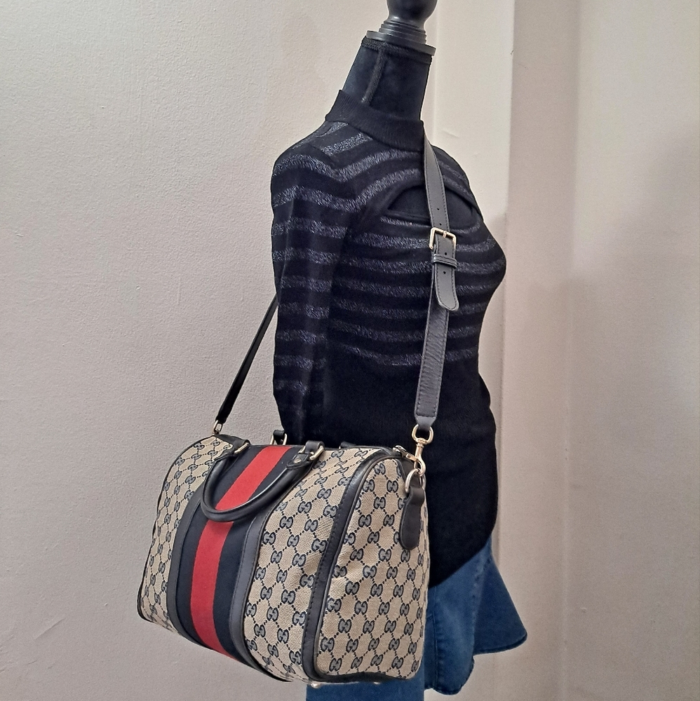 Gucci GG Canvas Vintage Medium Baston Bag